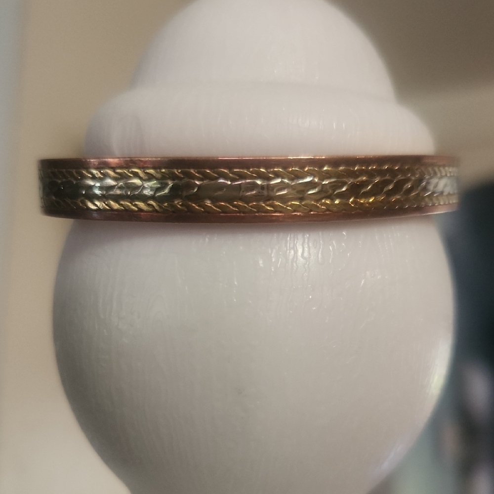 Elegant Gold and Silver Bangle Bracelet